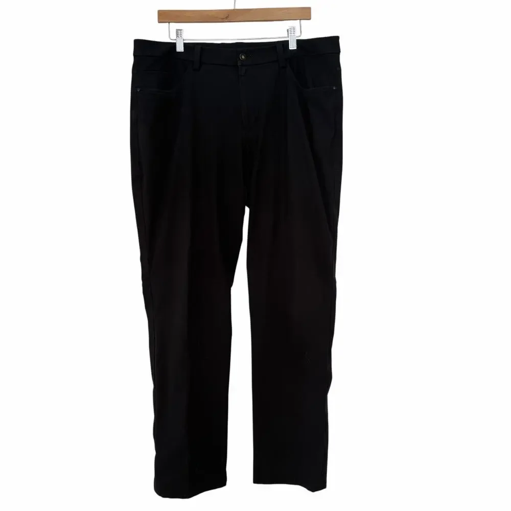 Lululemon Black Flat Front Chino Pants Sz 38